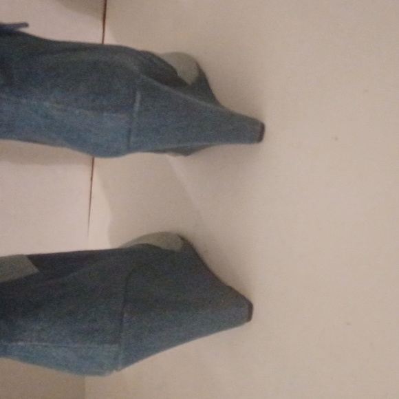 Patchwork Denim Boots - Picture 5 of 7